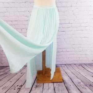 Costa Blanca Pleated Split Front Skirt, Size M